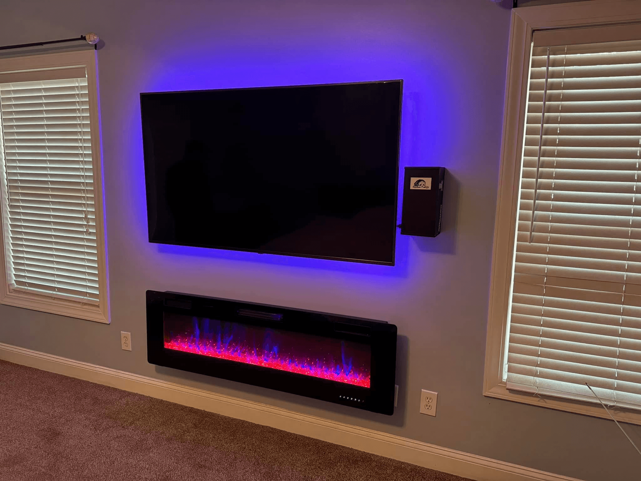 After installation — Bedroom Entertainment Transformation