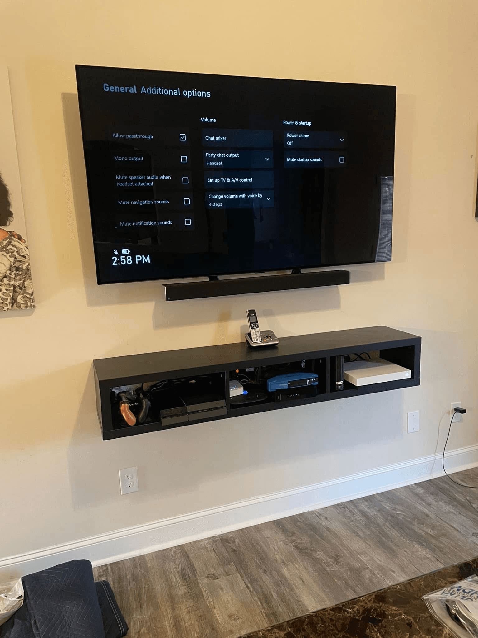 After installation — Gaming Setup Wire Cleanup